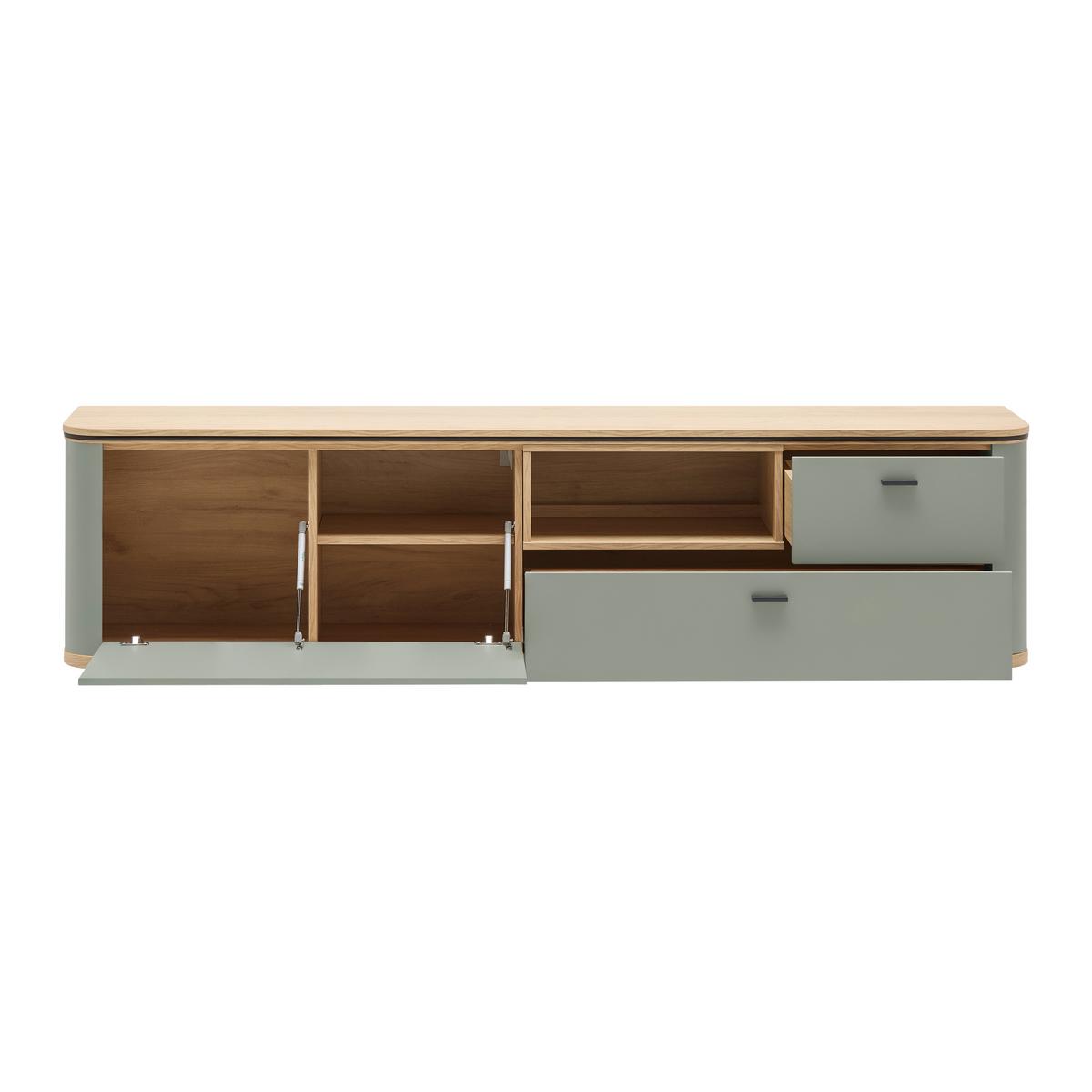 HÄNGEELEMENT LAGOS -EXKLUSIV- - Salbeigrün/Anthrazit, Modern, Holzwerkstoff/Kunststoff (210,2/51,3/37,5cm) - Premium Living