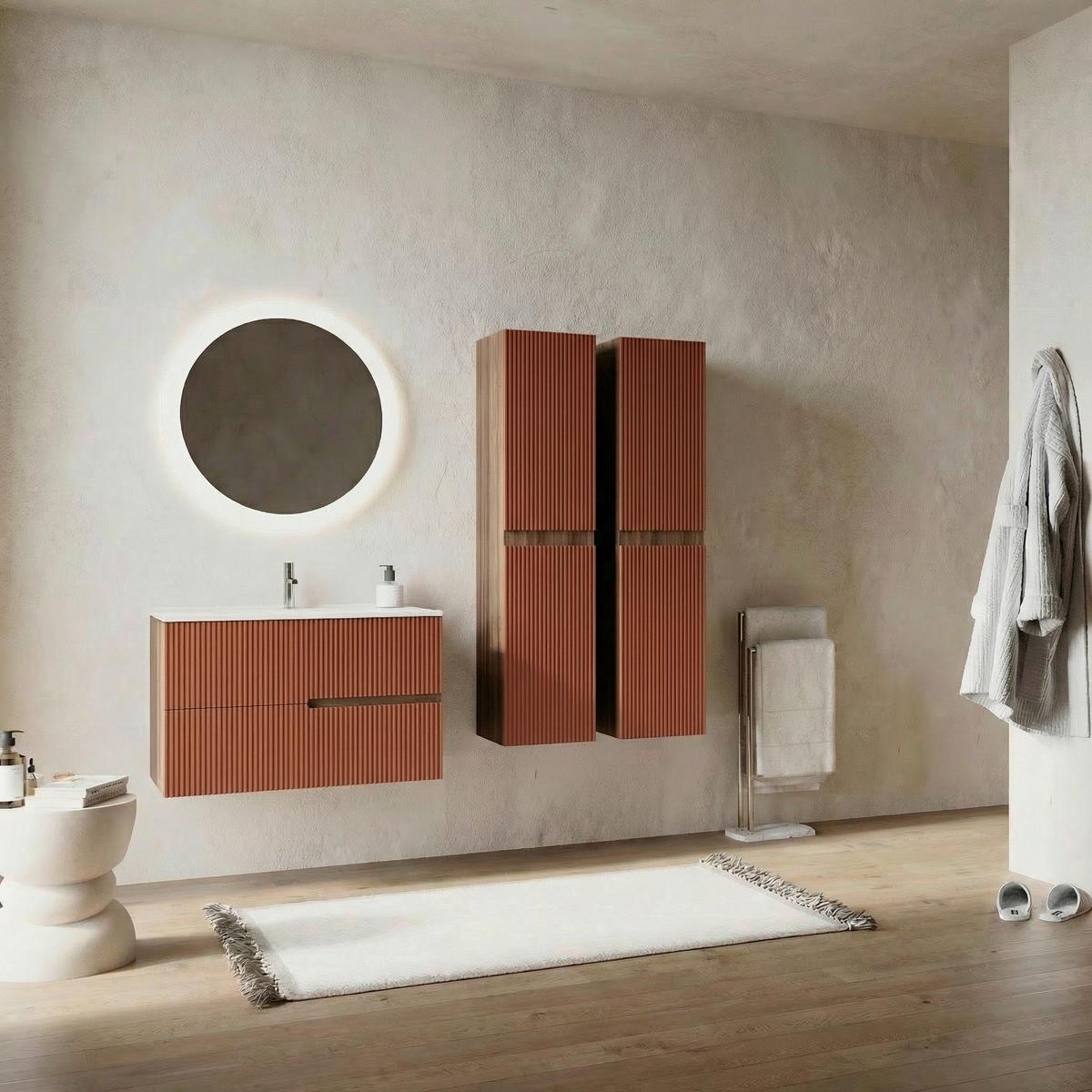 Element Ispod Umivaonika Eva - boje oraha/antracit, Moderno, drvni materijal (80/51/46cm)