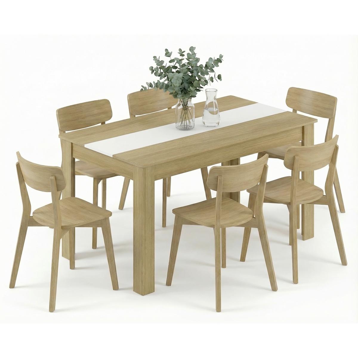 Esstisch Vcm Esstisch "disalo" 140x80 - Honigeiche/Weiss, Modern, Holzwerkstoff (140/80/75cm) - MID.YOU