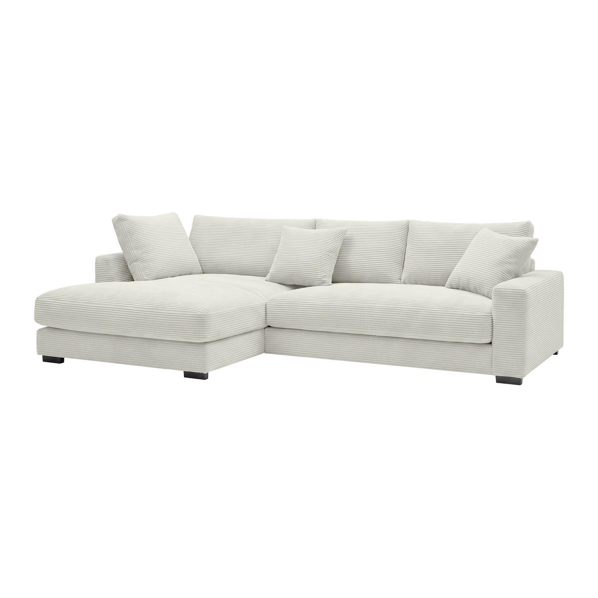 Ecksofa Pedro Beige - Beige/Schwarz, MODERN, Kunststoff/Textil (190/300cm) - Mömax