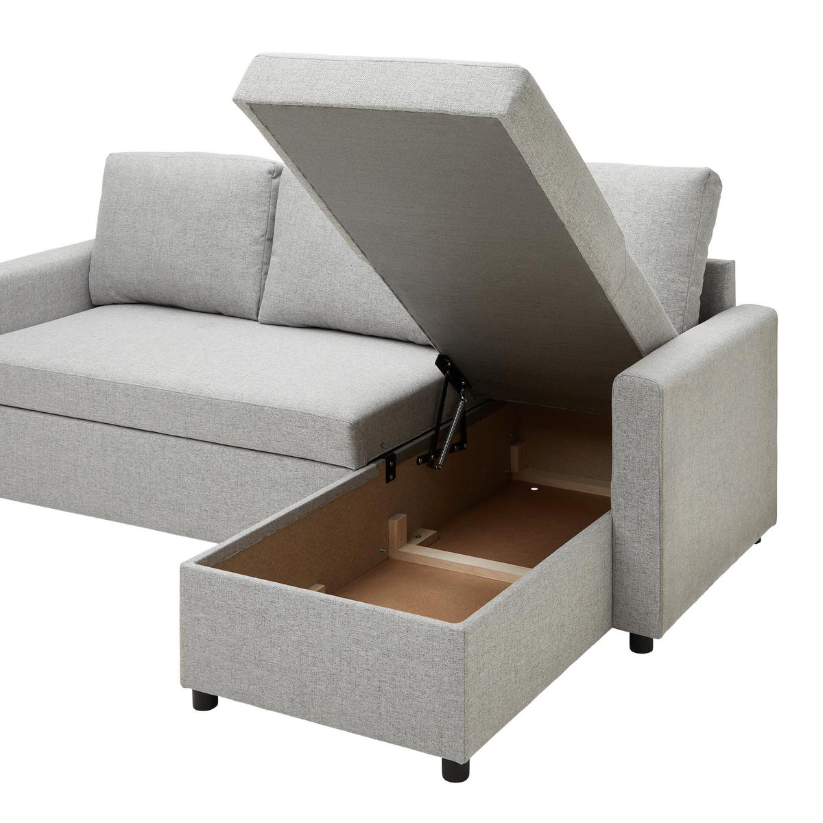 Canapea modulara VICTORIA - gri deschis/gri, Modern, lemn/metal (215/82/145cm) - Mömax