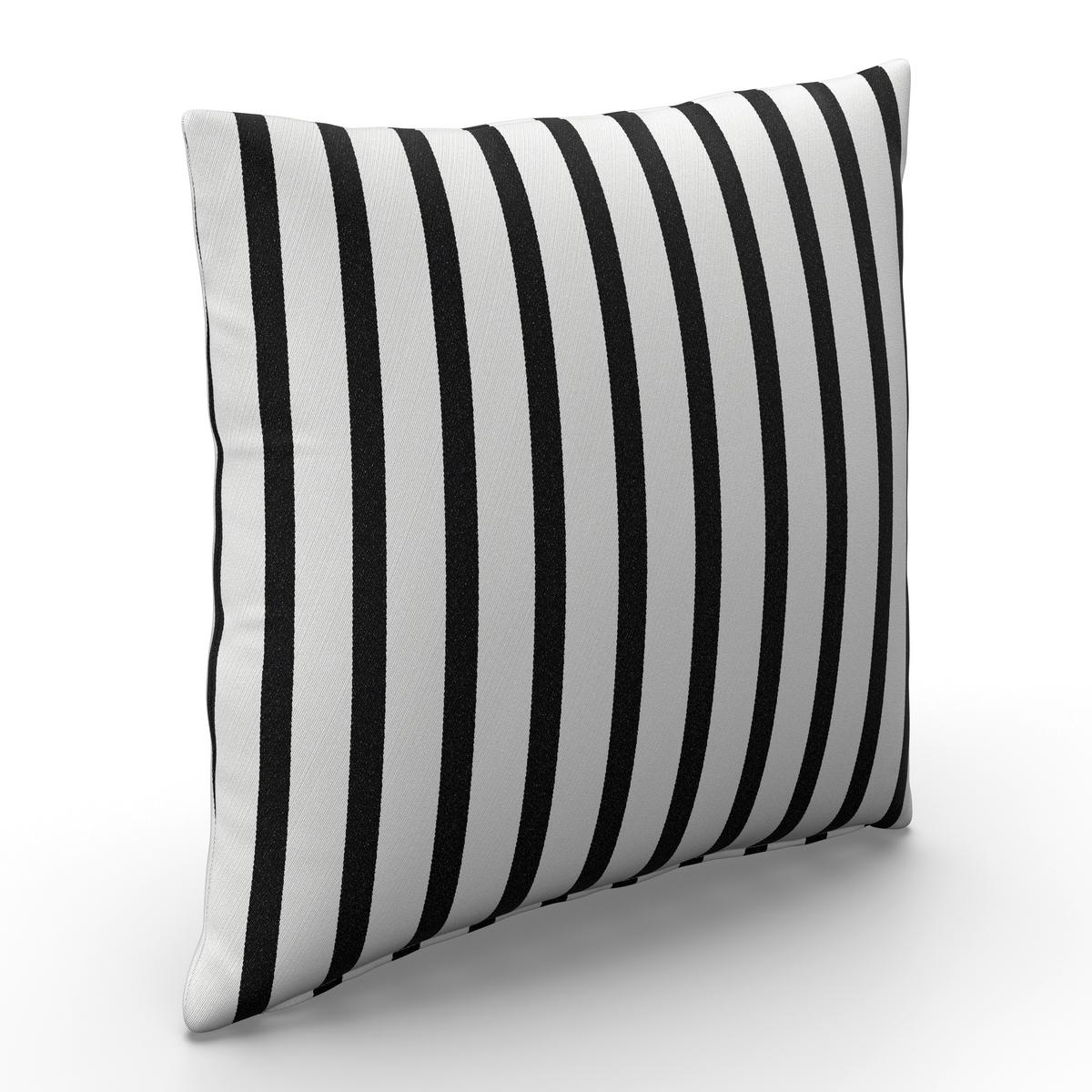 Outdoorkissen Giada Schwarz/Weiß ca. 45x45 cm - Schwarz/Weiß, MODERN, Textil (45cm) - Bessagi Garden