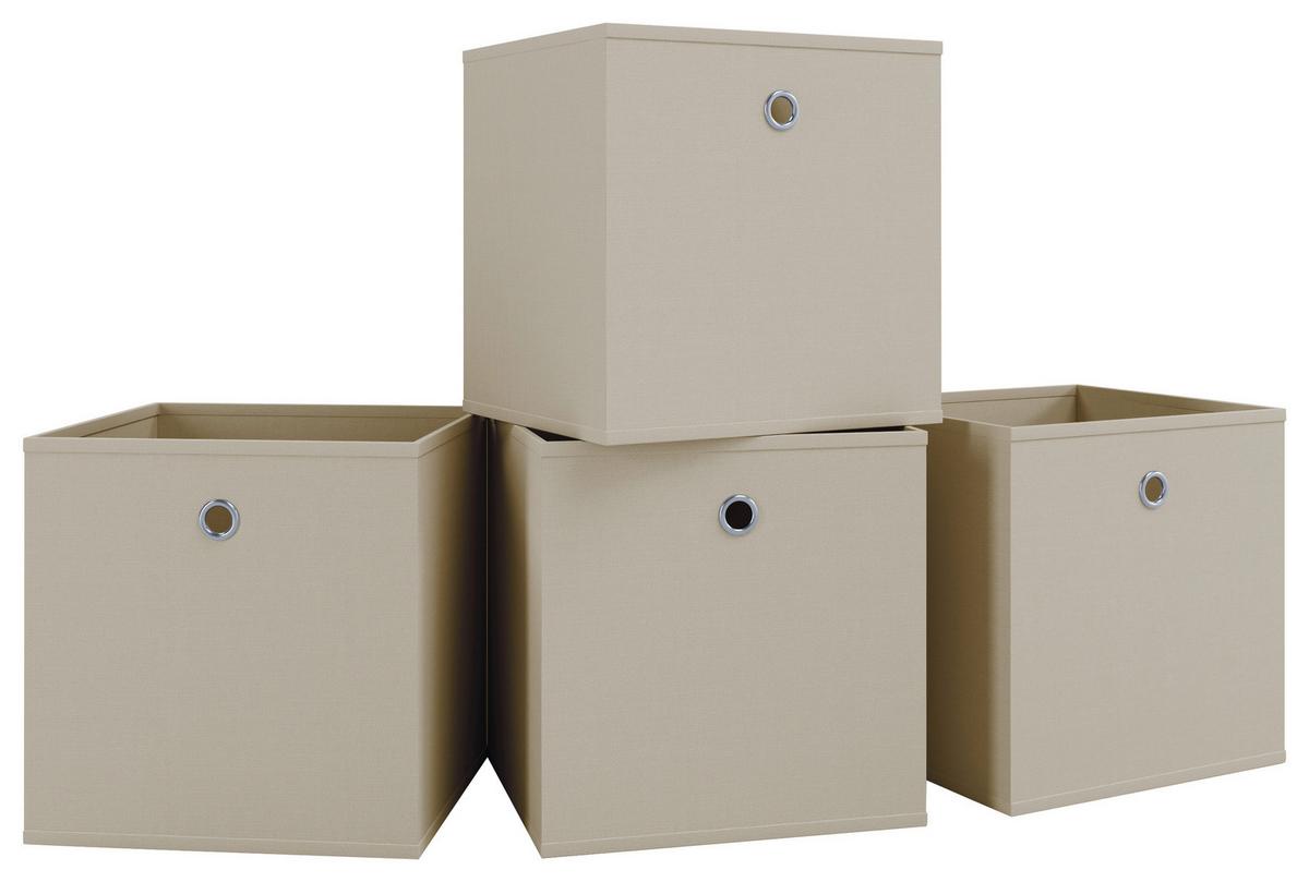 FALTBOX 4ER-BOXAS - Naturfarben, Basics, Kunststoff (27/28/27cm) - MID.YOU