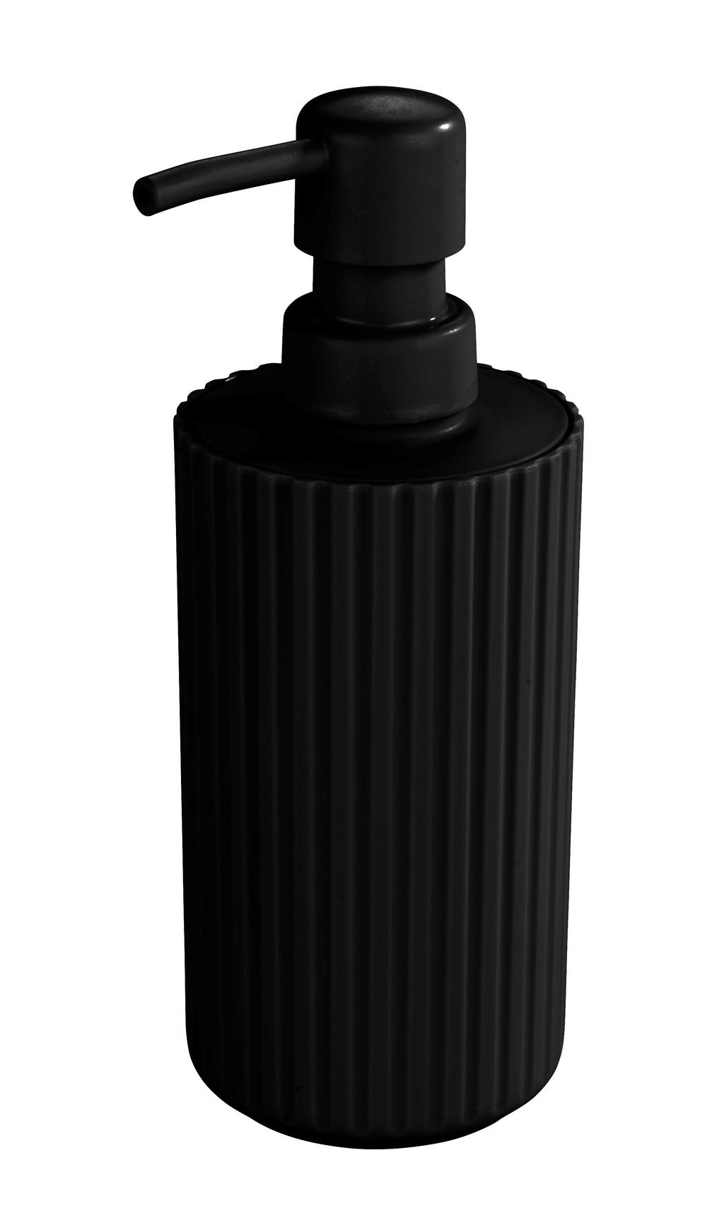 Dozator săpun Allstar Minas - negru, Modern, plastic (7cm) - Wenko