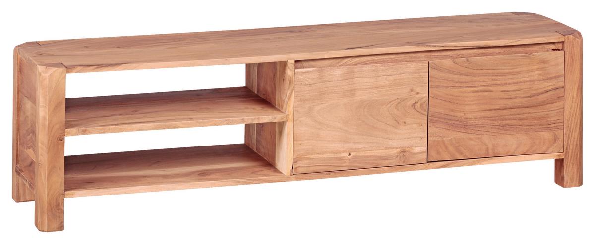 Nizka Omarica Boha, Pravi Les - barve akacije, Design, les (140/40/35cm) - MID.YOU