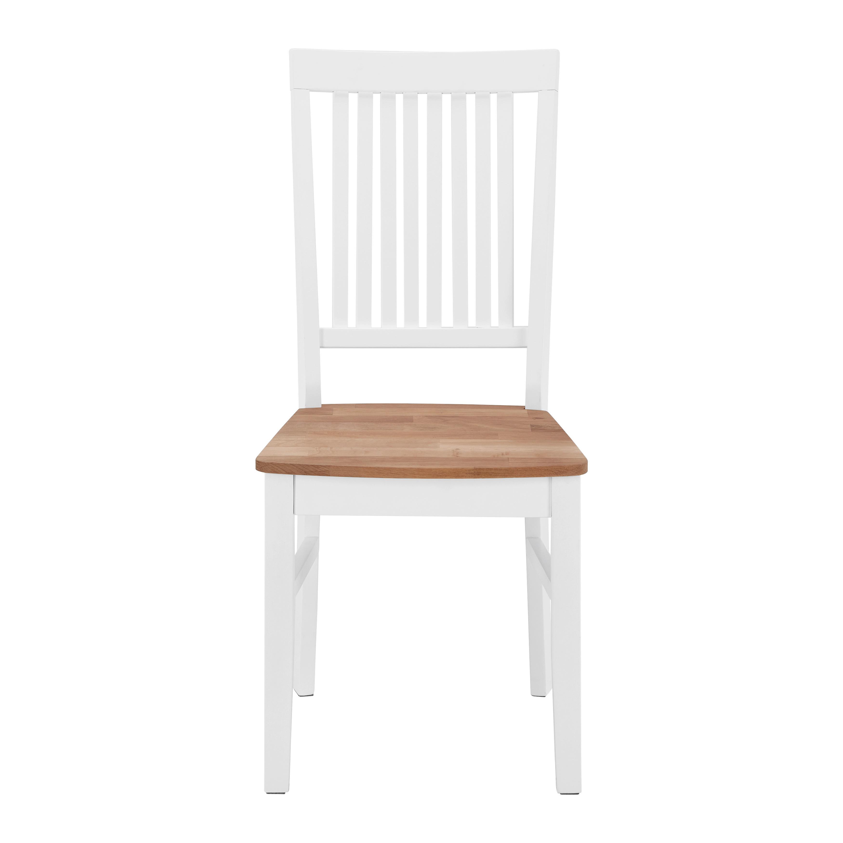 STOLSET ANTALIA - vit/naturfärgad, Modern, trä (44/98/59cm) - Bessagi Home