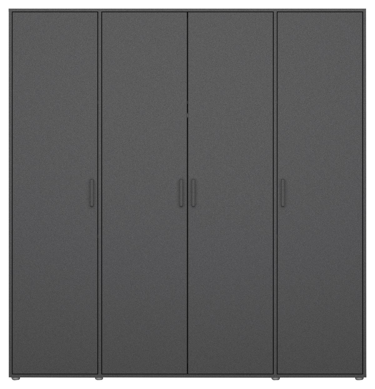 Ormar S Klasičnim Vratima Voyager - siva, Moderno, drvni materijal/plastika (187/194/53cm) - Modern Living