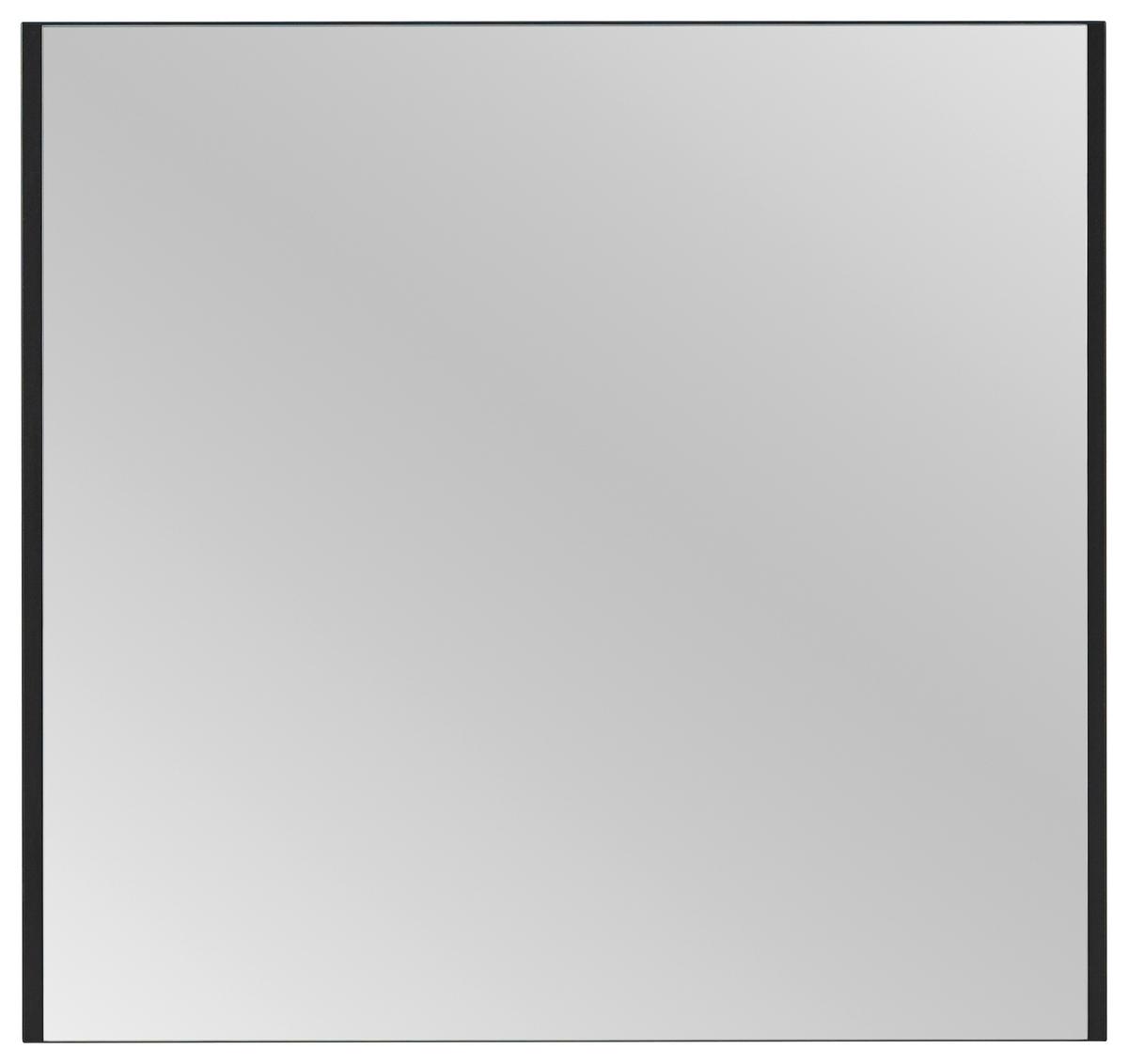 LUSTRO ŚCIENNE EDRA - czarny, Konventionell, materiał drewnopochodny/szkło (87,6/82,4/2cm) - Voleo