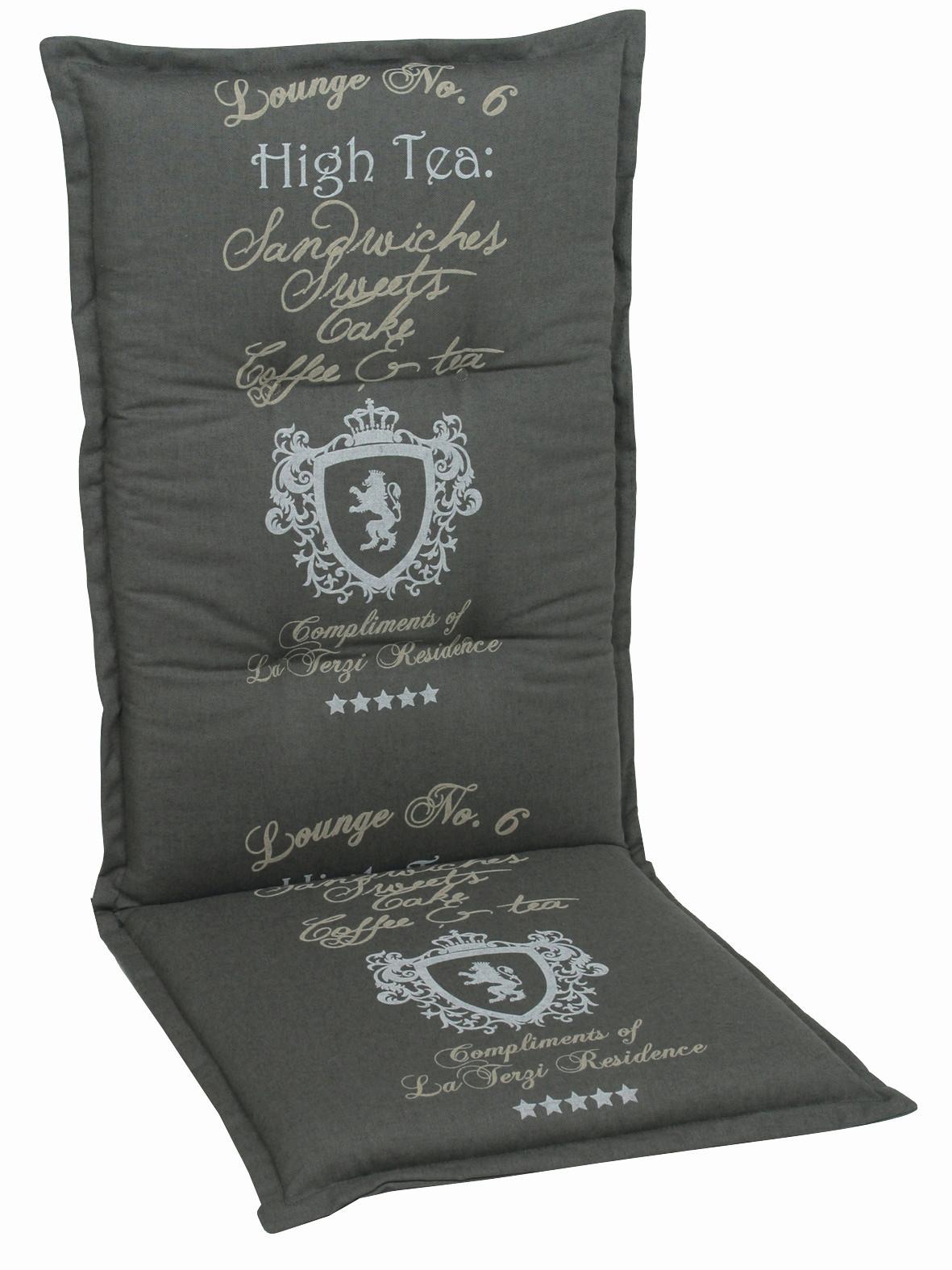 PODUSZKA NA FOTEL 2945 - antracytowy, Basics, tkanina (50/7/108cm) - Mömax