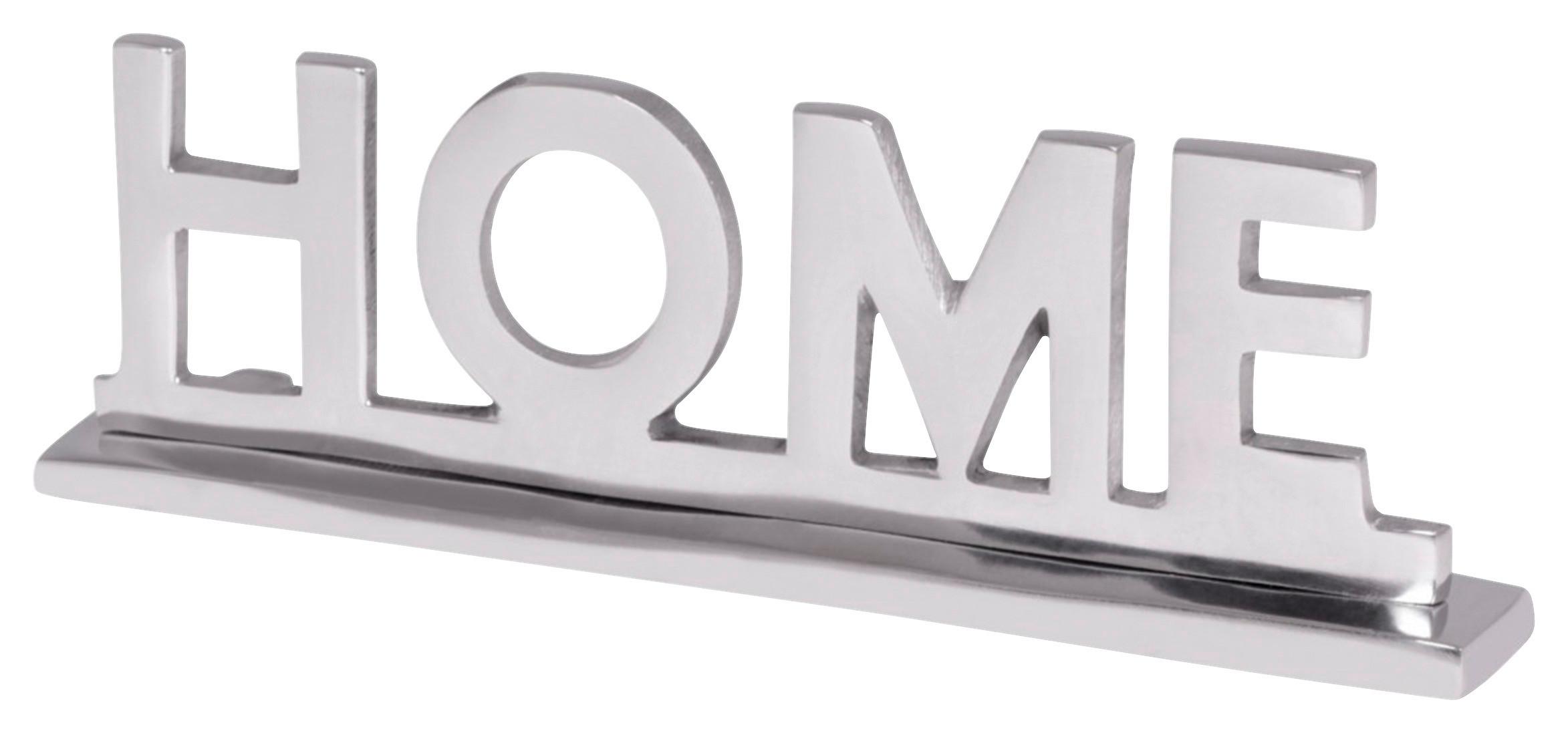 Dekoschriftzug Wohnling Silberfarben - Silberfarben, MODERN, Metall (22/7/3cm) - MID.YOU