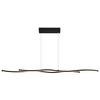 SUSPENSION LED LOREN - opale/noir, MODERN, métal/matière synthétique (110,4/8,6/120cm) - Mömax