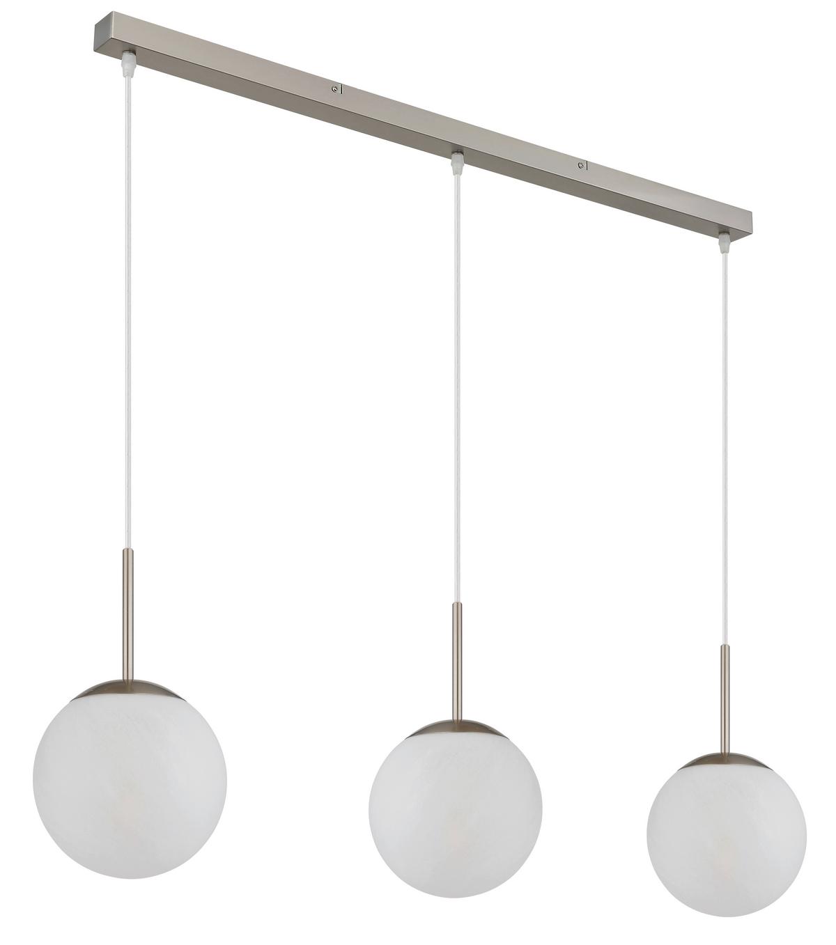 HÄNGELEUCHTE 30520301 KOP - Weiss/Transparent, Design, Glas/Kunststoff (104/20/120cm) - Globo
