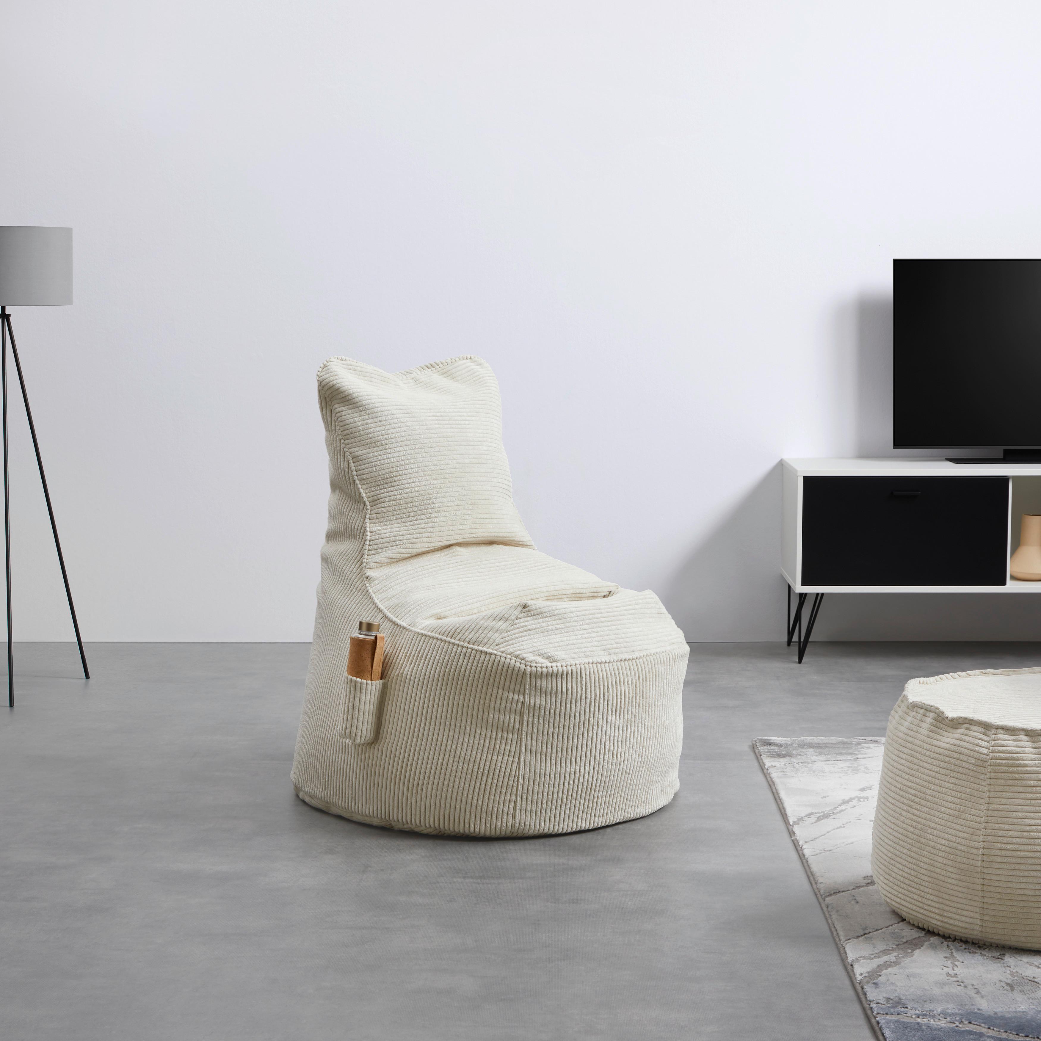 Sitzsack Cortona Cord in Beige - Beige, MODERN, Textil (85/100/85cm) - Mömax