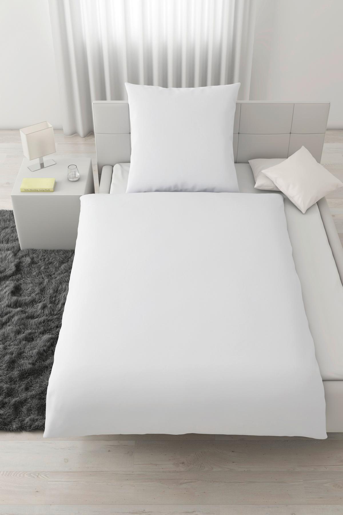 Bettwäsche Ilvy in Weiß ca. 135x200cm - Weiß, MODERN, Textil (135/200cm) - Modern Living