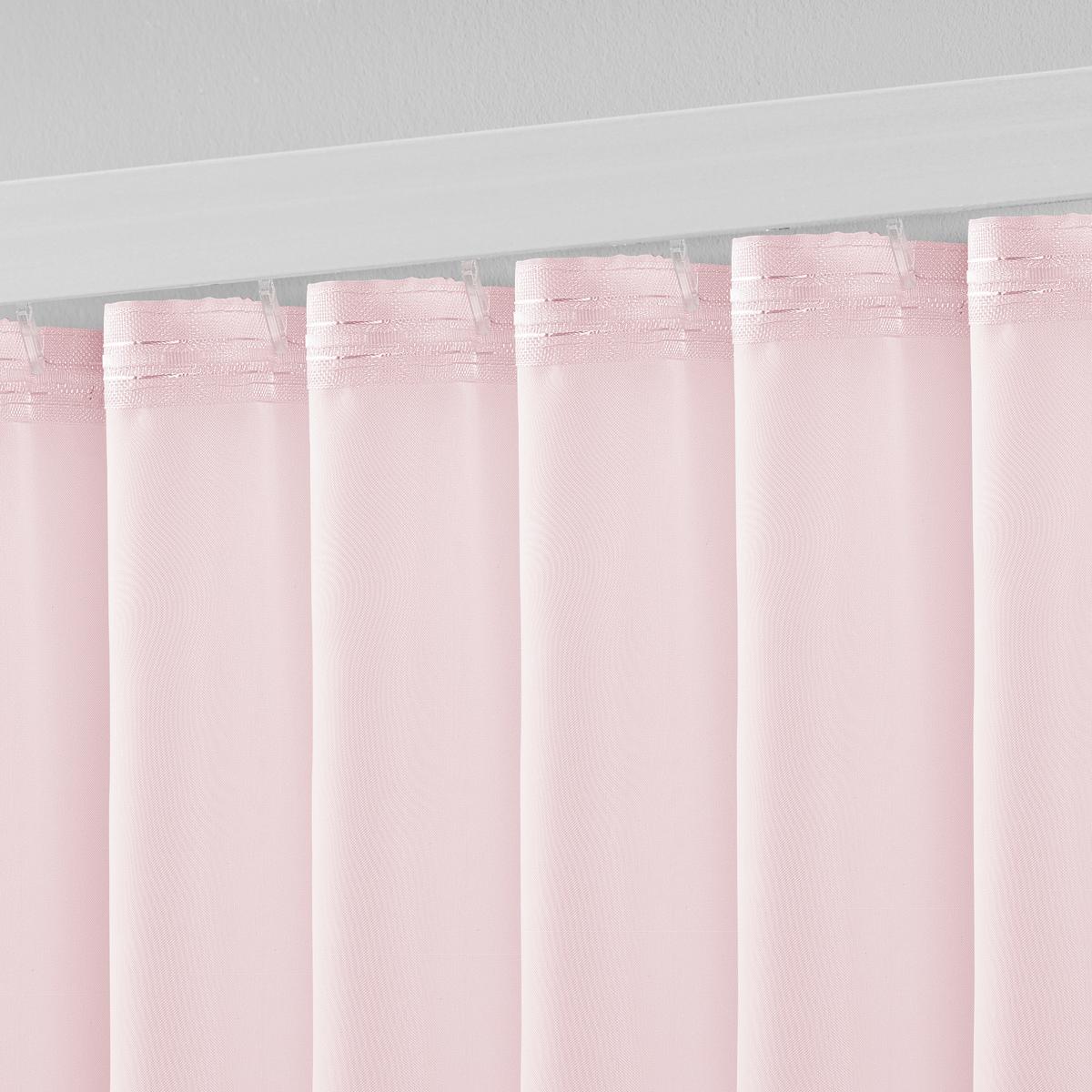 Schlaufenvorhang Hanna in Rosa, 2 Stk. - Rosa, Textil (140/245cm) - Based