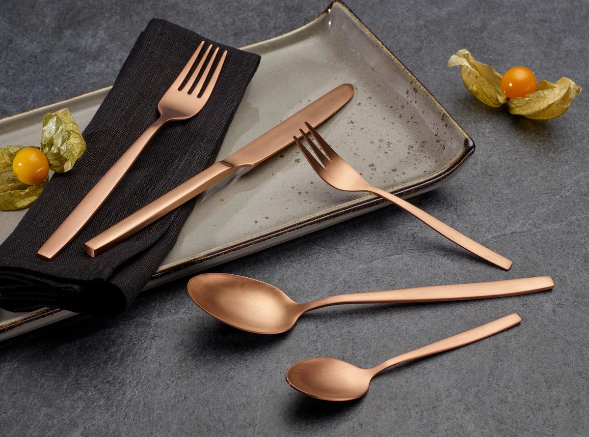 Jedilni Pribor Tavira, 30-Delni - barve brona, Basics, kovina - Echtwerk