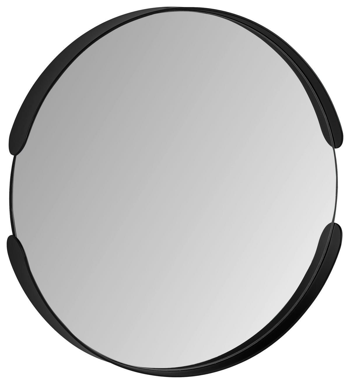 LUSTRO ŚCIENNE NOAH - czarny/kolor niklowy, Trend, metal/szkło (30/30/3,5cm) - Carryhome