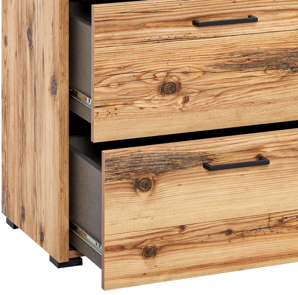 Comodă Alicante - culoare lemn molid/gri, Modern, material pe bază de lemn (120/89,4/38cm)