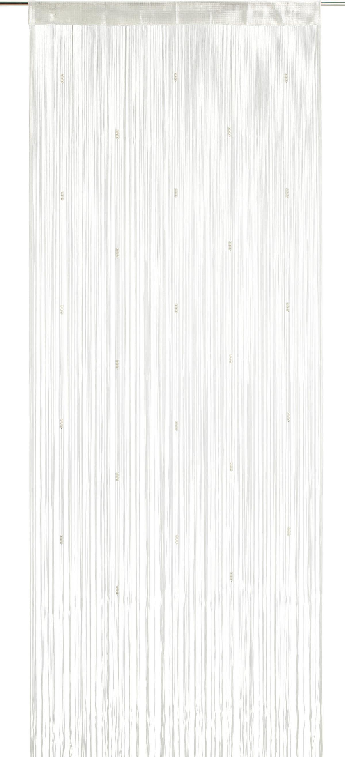 Fadenstore Perle Weiss ca. 90x245cm - Weiss, Romantik / Landhaus, Textil (90/245cm) - Modern Living