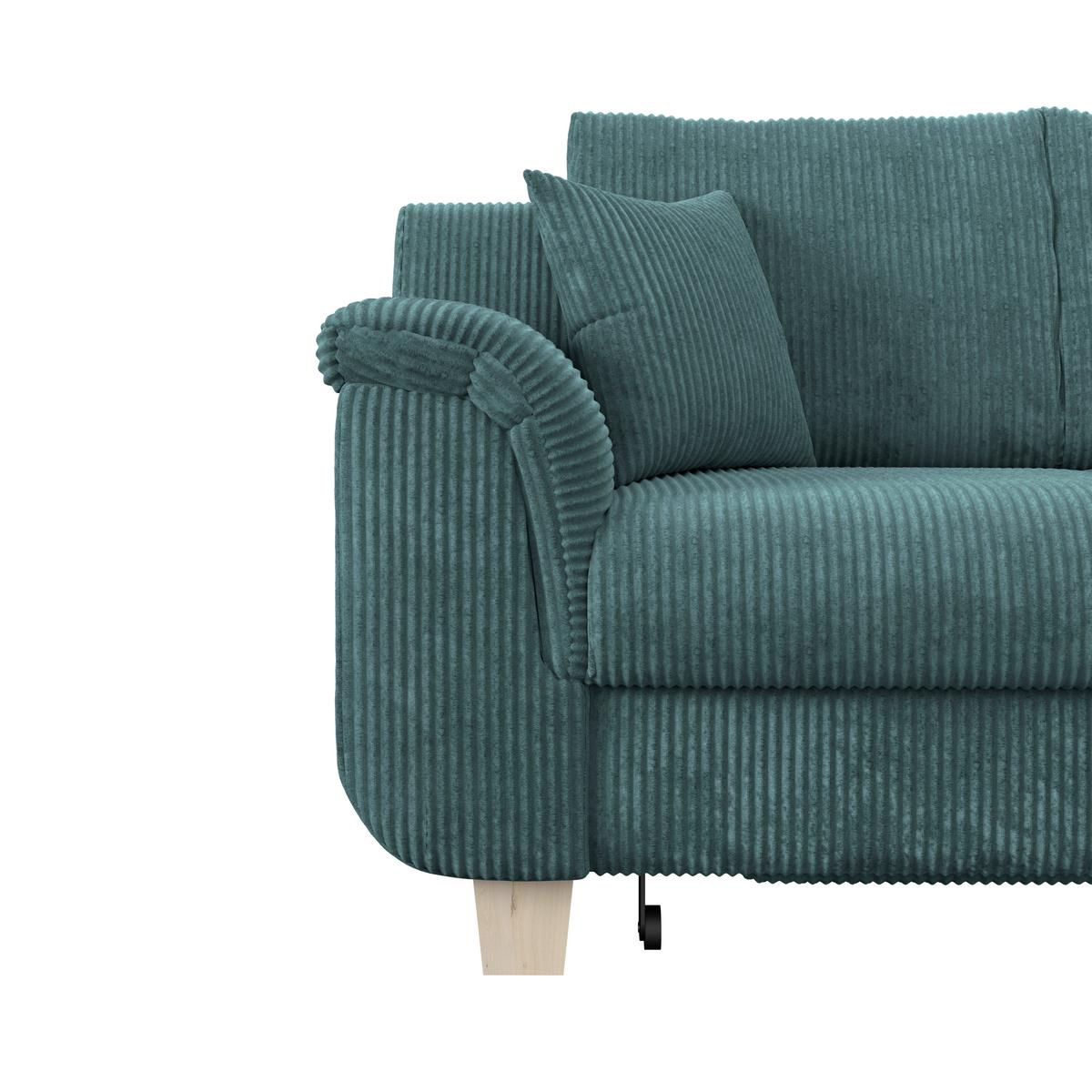 Colţar ALEX - albastru deschis, Modern, textil (246/88cm) - Modern Living