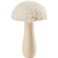 GRZYB DEKORACYJNY HANNA - beżowy, Konventionell, drewno/tkanina (9/15cm) - Modern Living