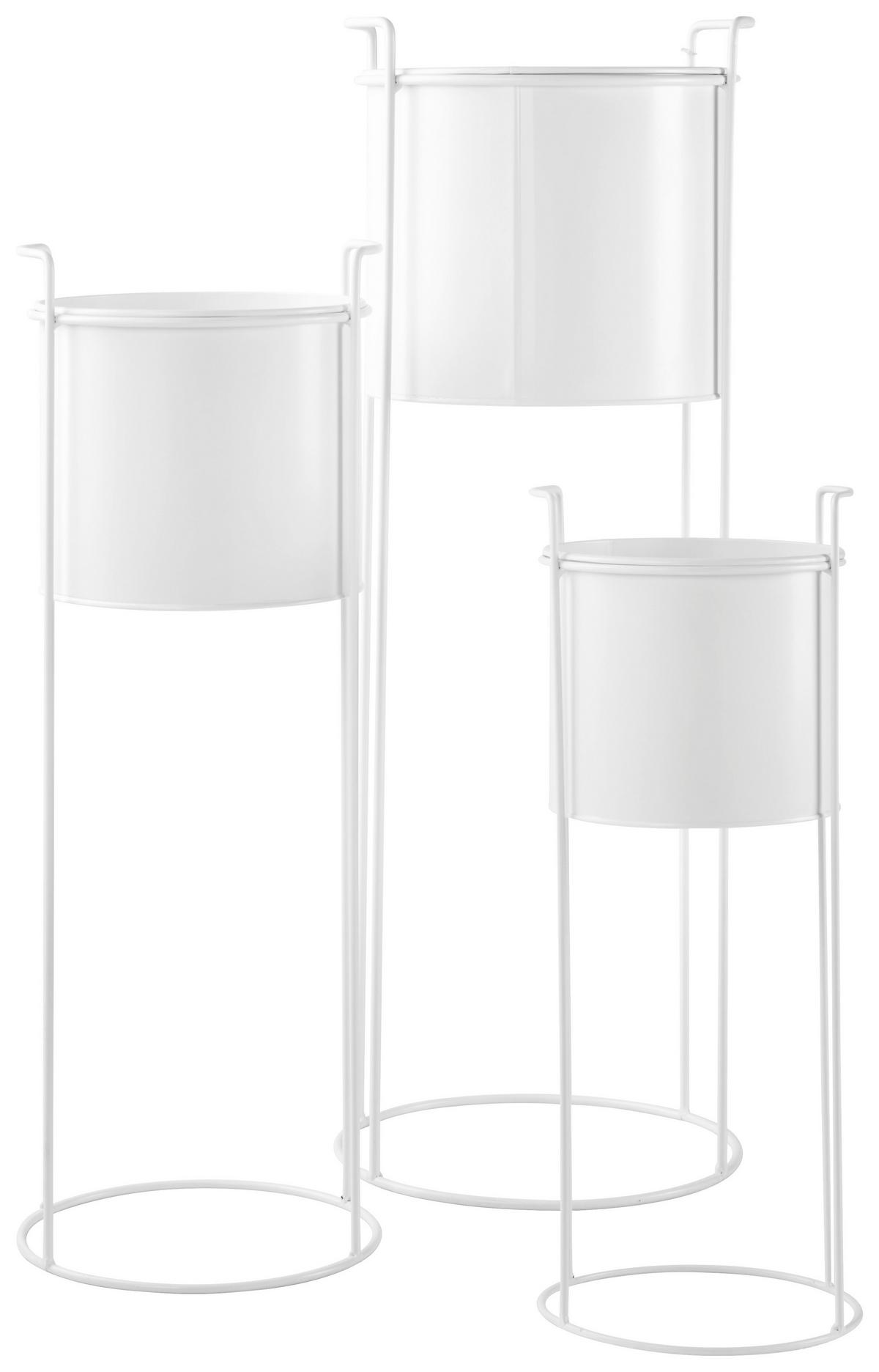 Virágállvány Trelleborg - fehér, Basics, fém (28/80cm) - Modern Living