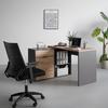 HOEKBUREAU SAMSON -EXKLUSIV- - Eikenkleuren/Grafietkleuren, Modern, Houtcomposiet (120/105/74/51/34cm) - Mömax
