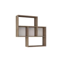 Wandregal Maybe Wandregal Maybe - Eichefarben/Weiß, Design, Holzwerkstoff (85/85/20cm) - Livetastic