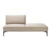 Modulsofa Tessa Beige Samt - Beige/Schwarz, MODERN, Textil/Metall (180,5/82,5/88,5cm) - Bessagi Home