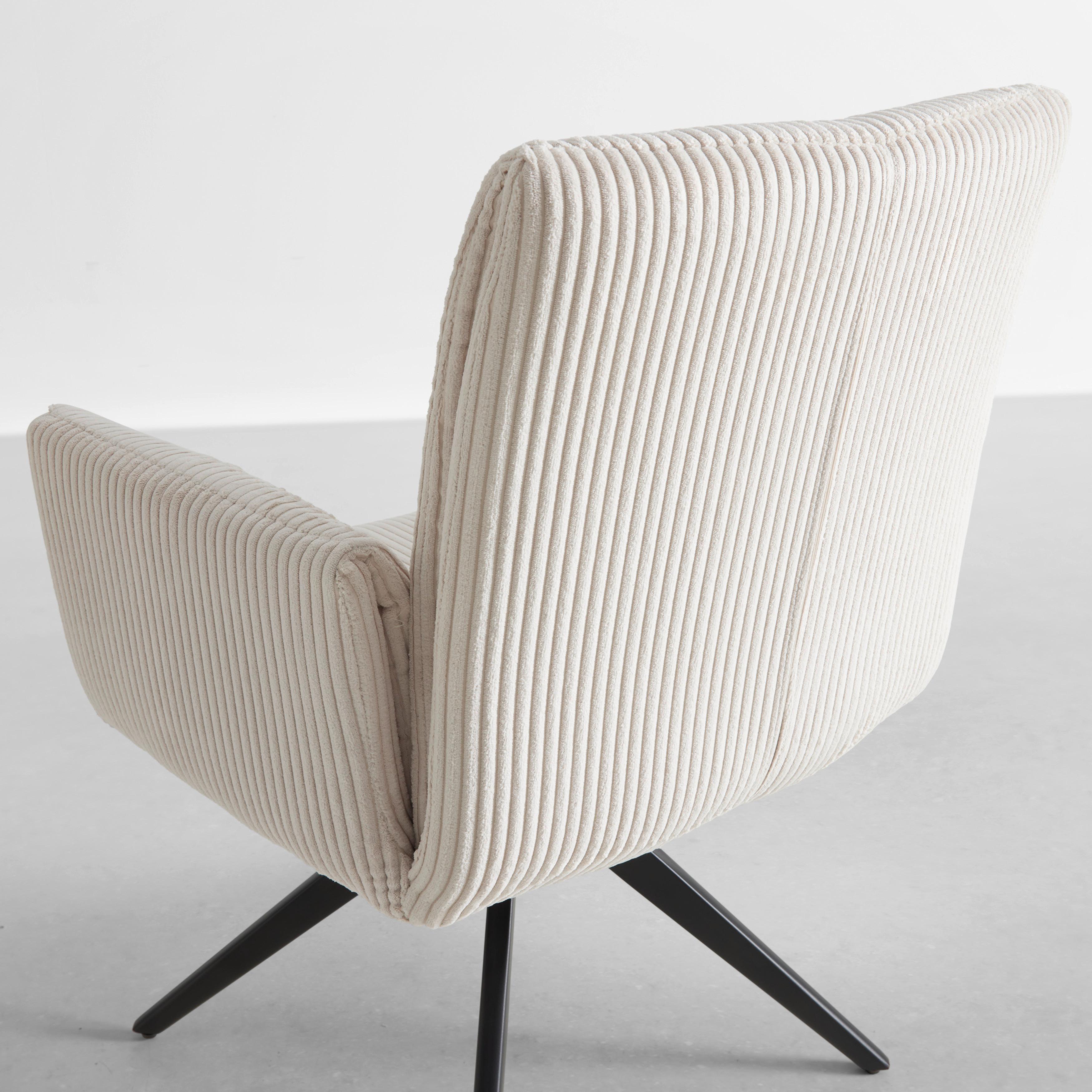 STOL MED ARMSTÖD ROSALIA - beige/svart, Modern, metall/trä (65/87,5/61,5cm) - Bessagi Home