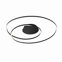 LED-Deckenleuchte Holy Schwarz max. 39 Watt - Schwarz, Design, Metall (68/68/8cm) - Fischer & Honsel