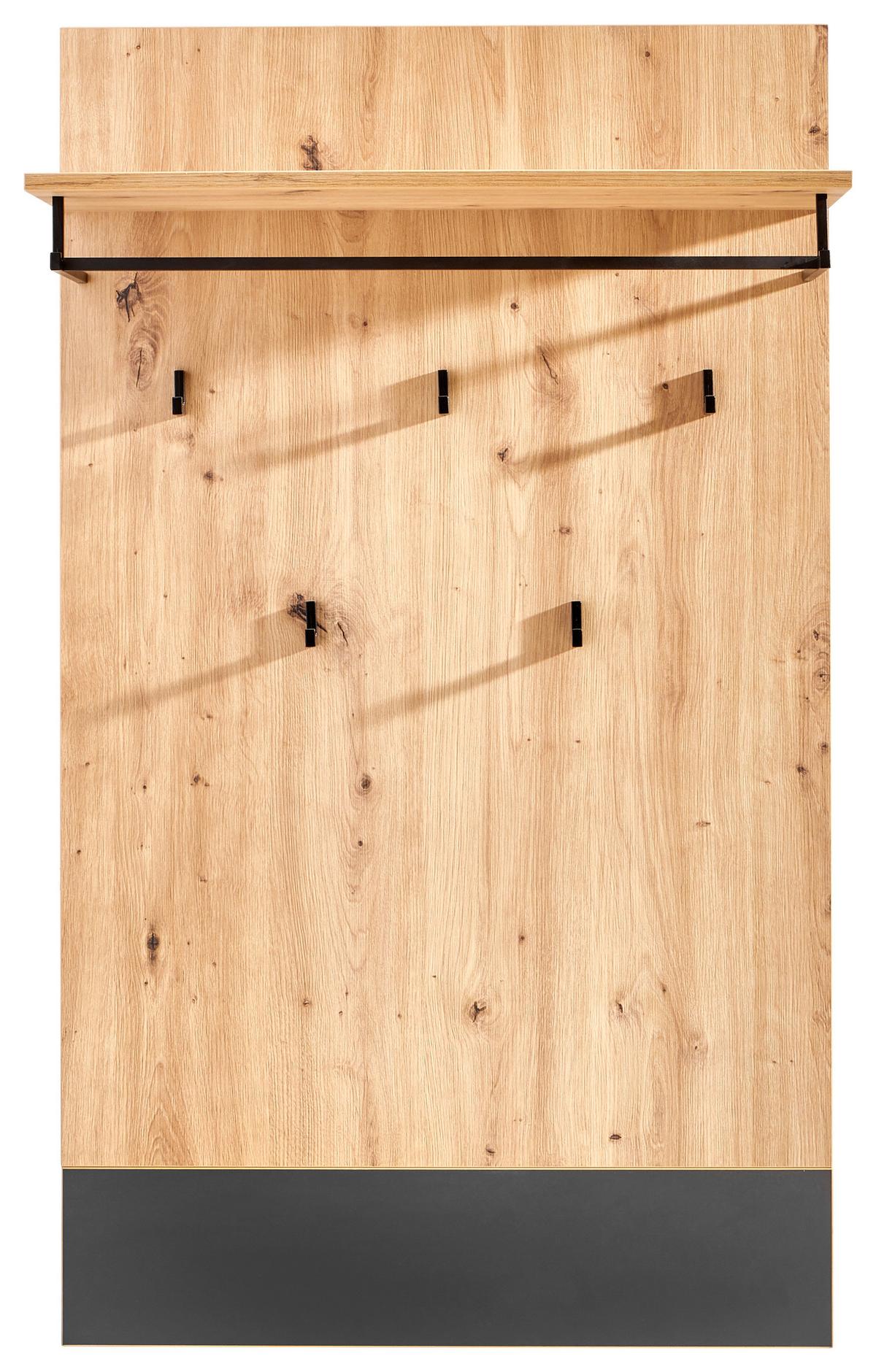 PRZEDPOKÓJ PETE - antracytowy/dąb artisan, Konventionell, materiał drewnopochodny (165/198/38cm) - Carryhome
