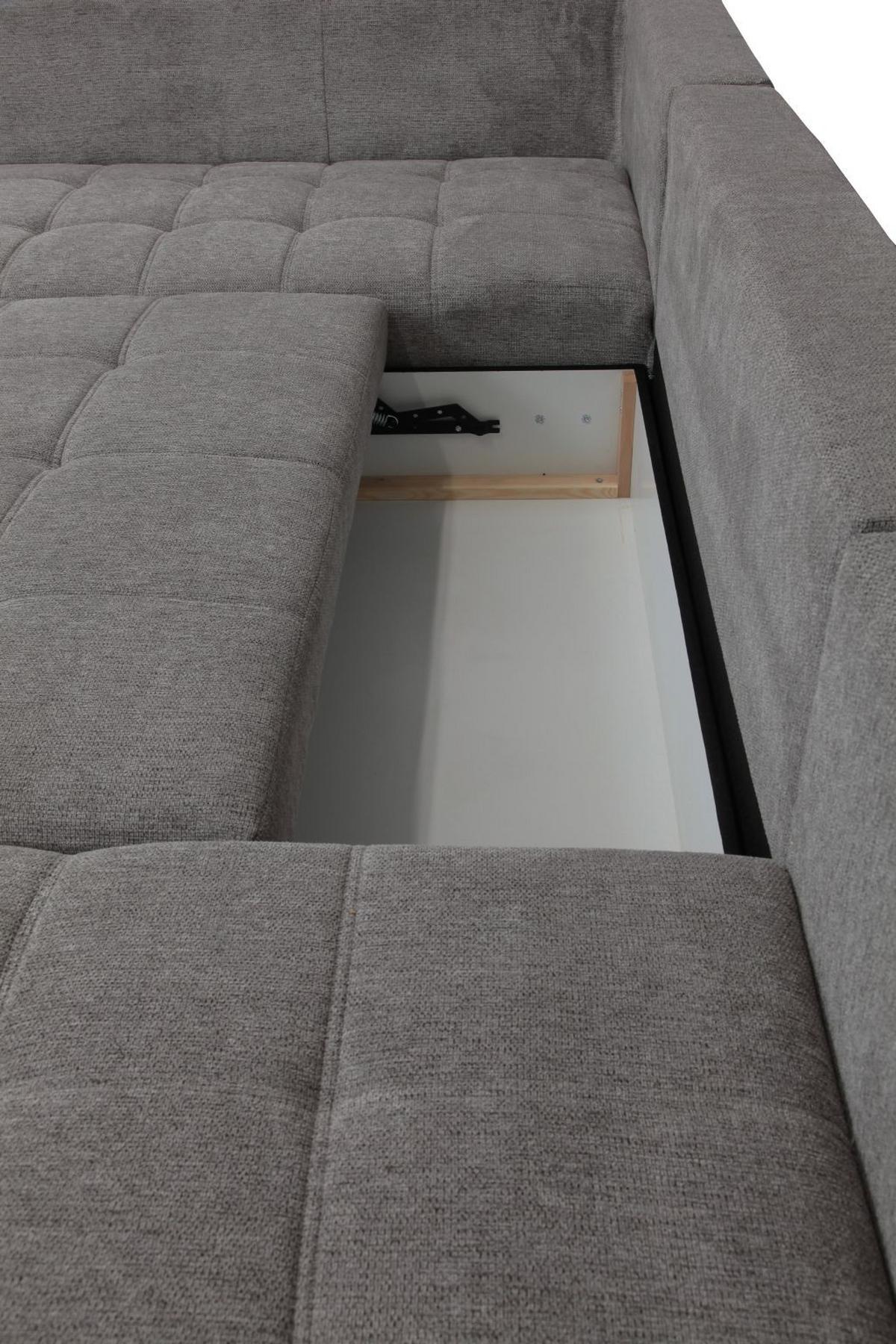 Kutna Garnitura Senso - siva/boje kroma, Moderno, tekstil/drvo (197/346/183cm) - Modern Living