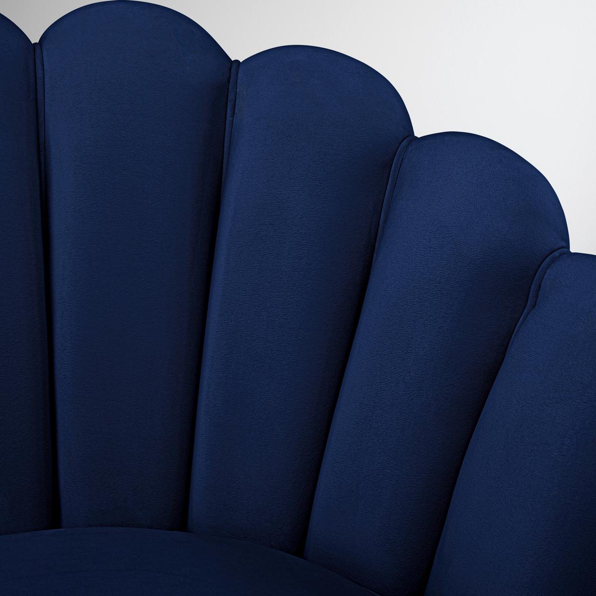 SOFA DWUOSOBOWA JELLINA - ciemnoniebieski/szampanowy, Modern, metal/tkanina (144/80/84cm) - Bessagi Home