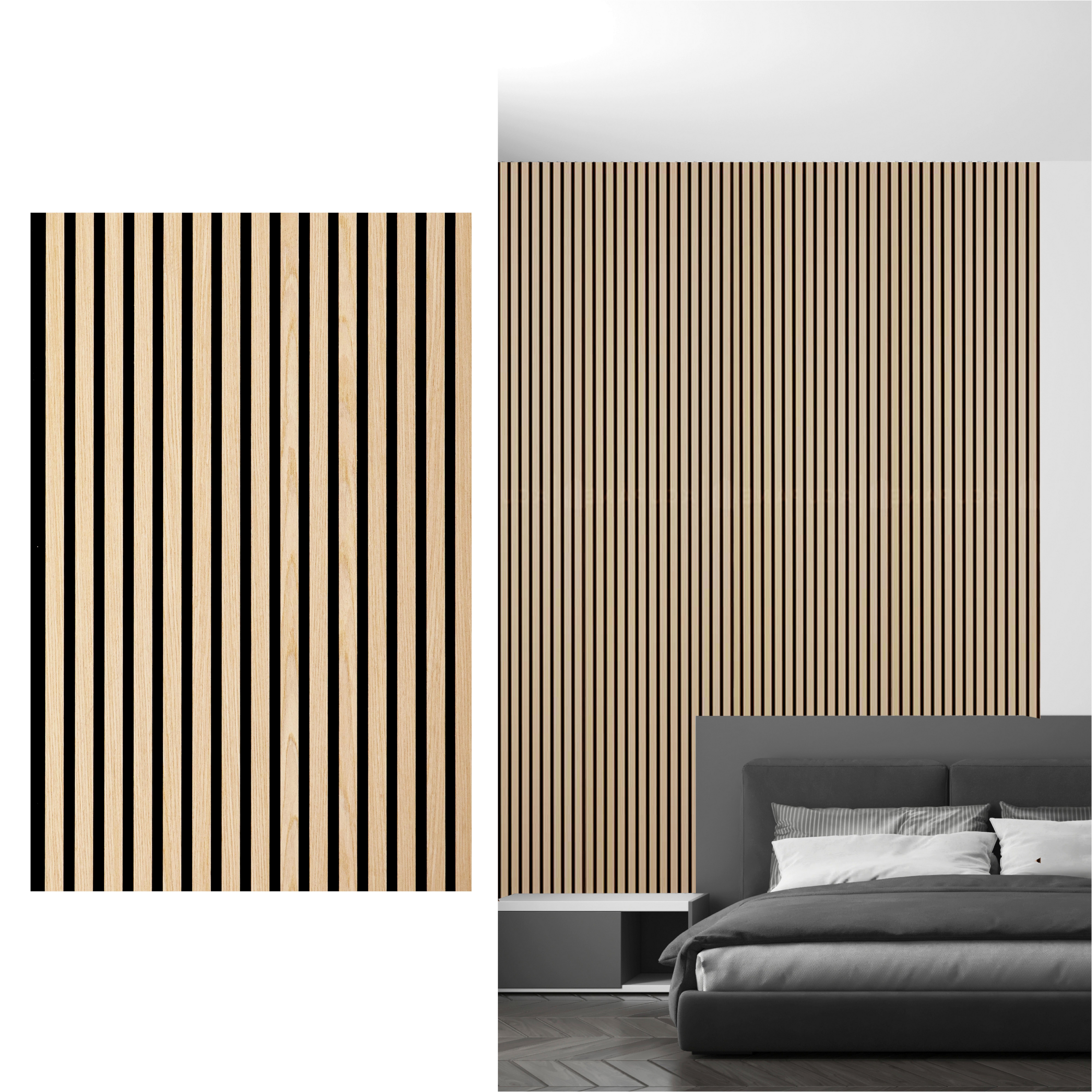 Akustikpaneel Eiche - Eiche Bianco/Eichefarben, Basics, Holz/Holzwerkstoff (56/120/1.8cm) - Novel