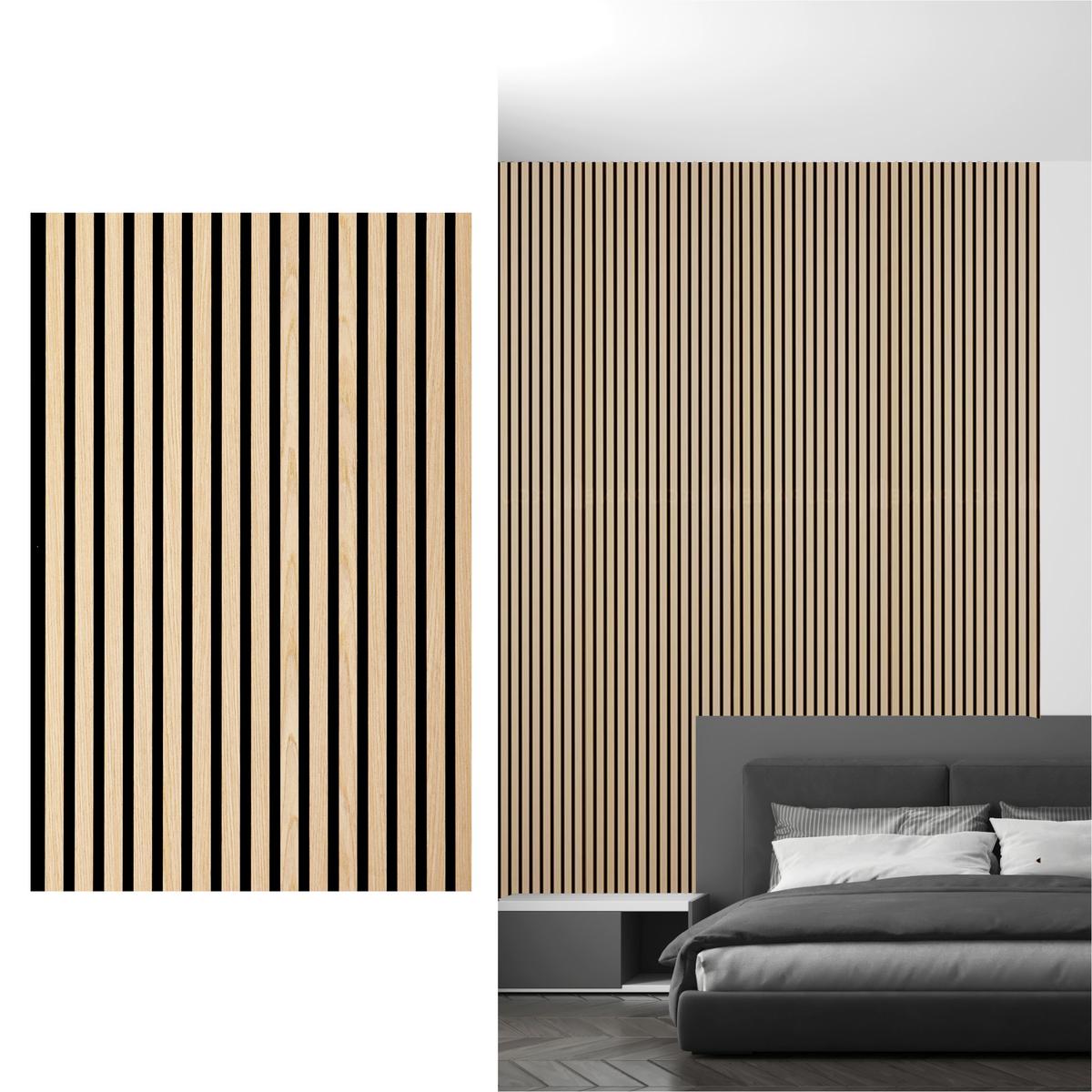 Akustikpaneel Eiche - Eiche Bianco/Eichefarben, Basics, Holz/Holzwerkstoff (56/120/1.8cm) - Novel