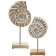 Dekomuschel Funda in Naturfarben - Naturfarben, Holz/Metall (10/14/26cm)