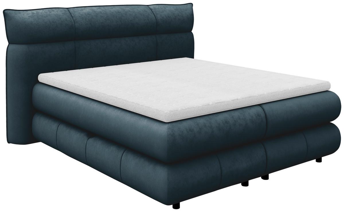 Boxspring Krevet Carmelo - zelena/crna, Trend, tekstil/plastika (160/200cm) - Premium Living