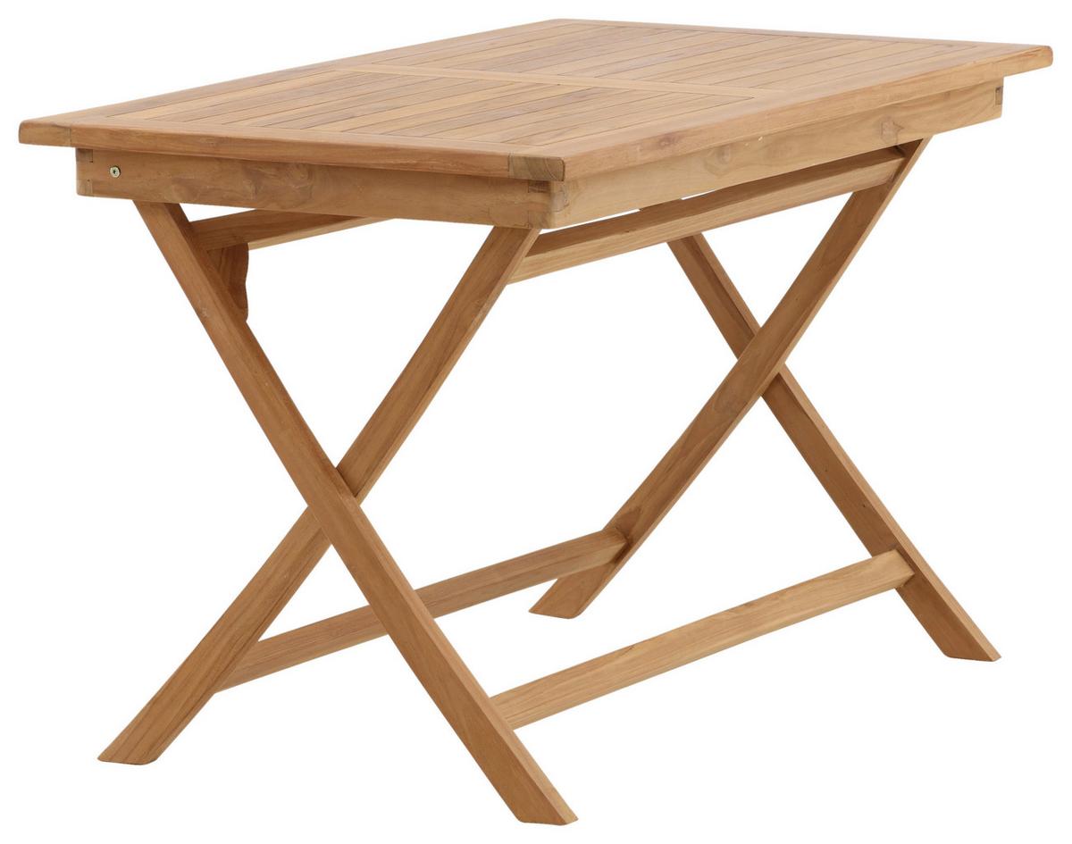 Gartentisch Kenya ca. 120x70x75 cm Teakholz - Teakfarben, KONVENTIONELL, Holz (120/70/75cm) - Gardenson