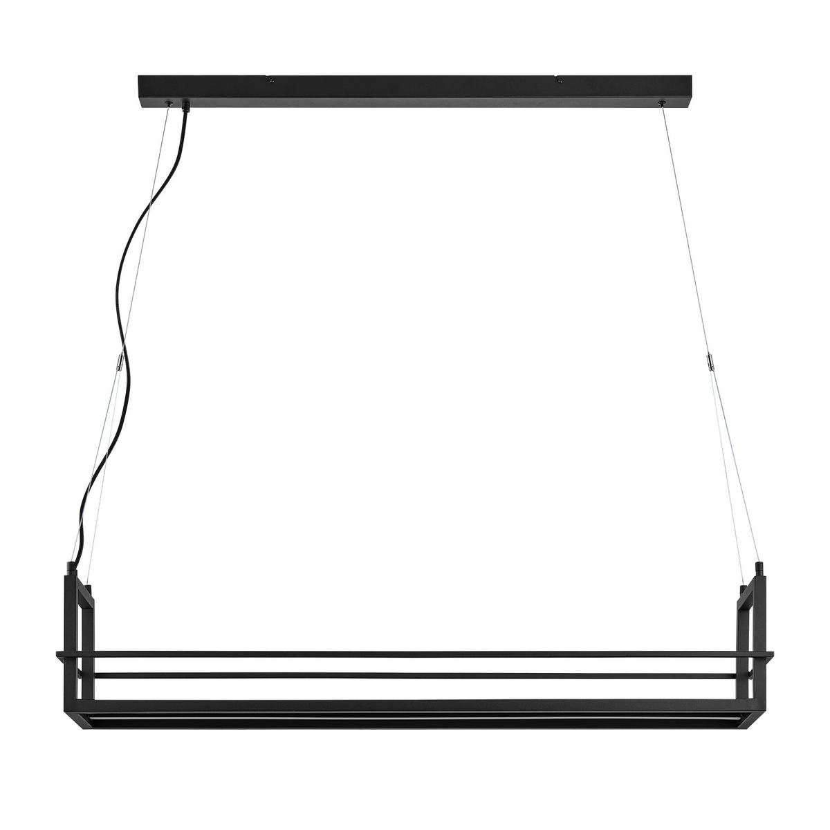 LAMPA WISZĄCA LED BURY *SBN* - czarny, Design, metal (118/22/150cm) - Novel