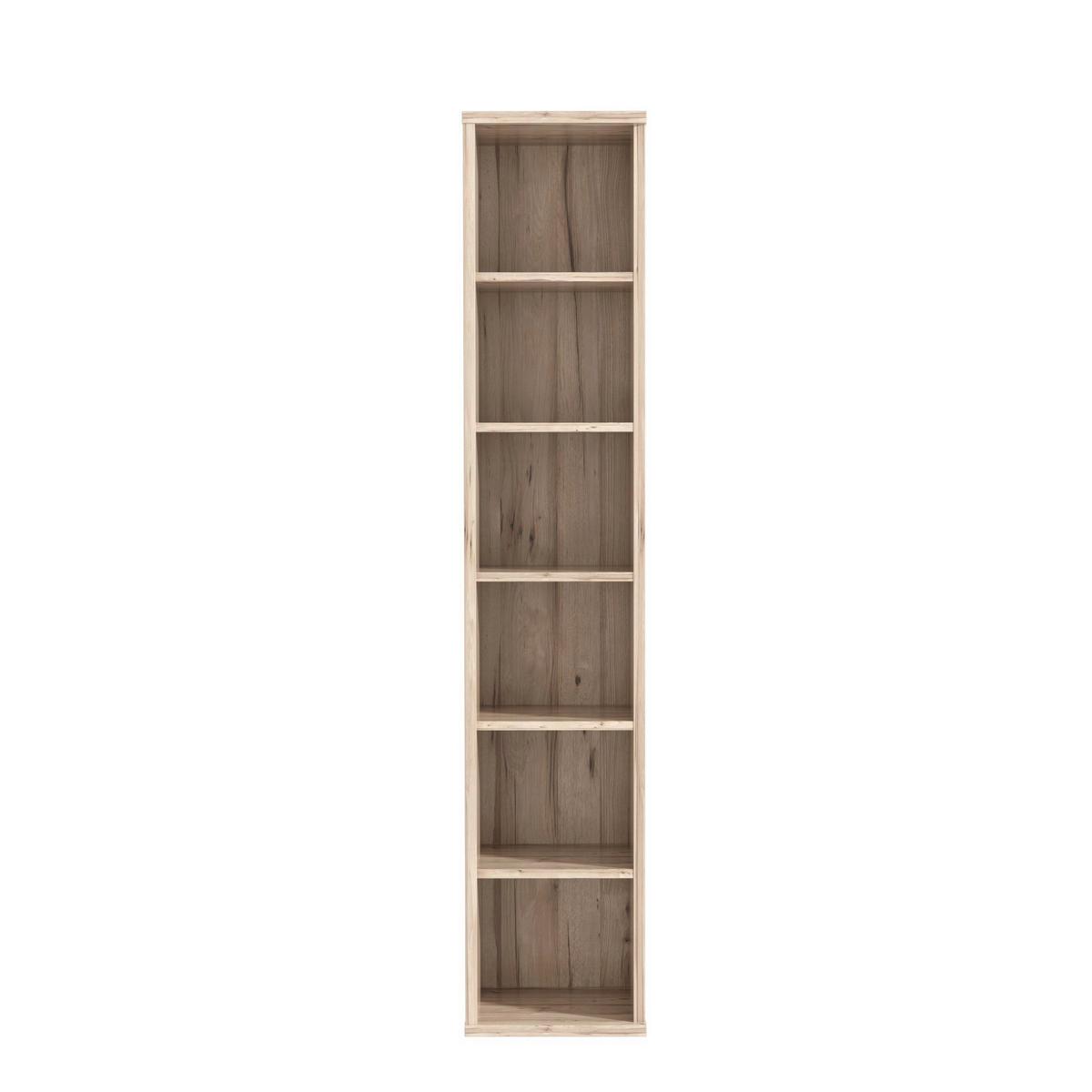 Etajeră Ducato - scânduri de stejar, Modern, plastic/material pe bază de lemn (43/217/40cm) - Premium Living