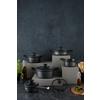 KASTRULL BLACK LINE - klar/svart, Klassisk, metall/glas (18/8,5cm) - Gourmesto