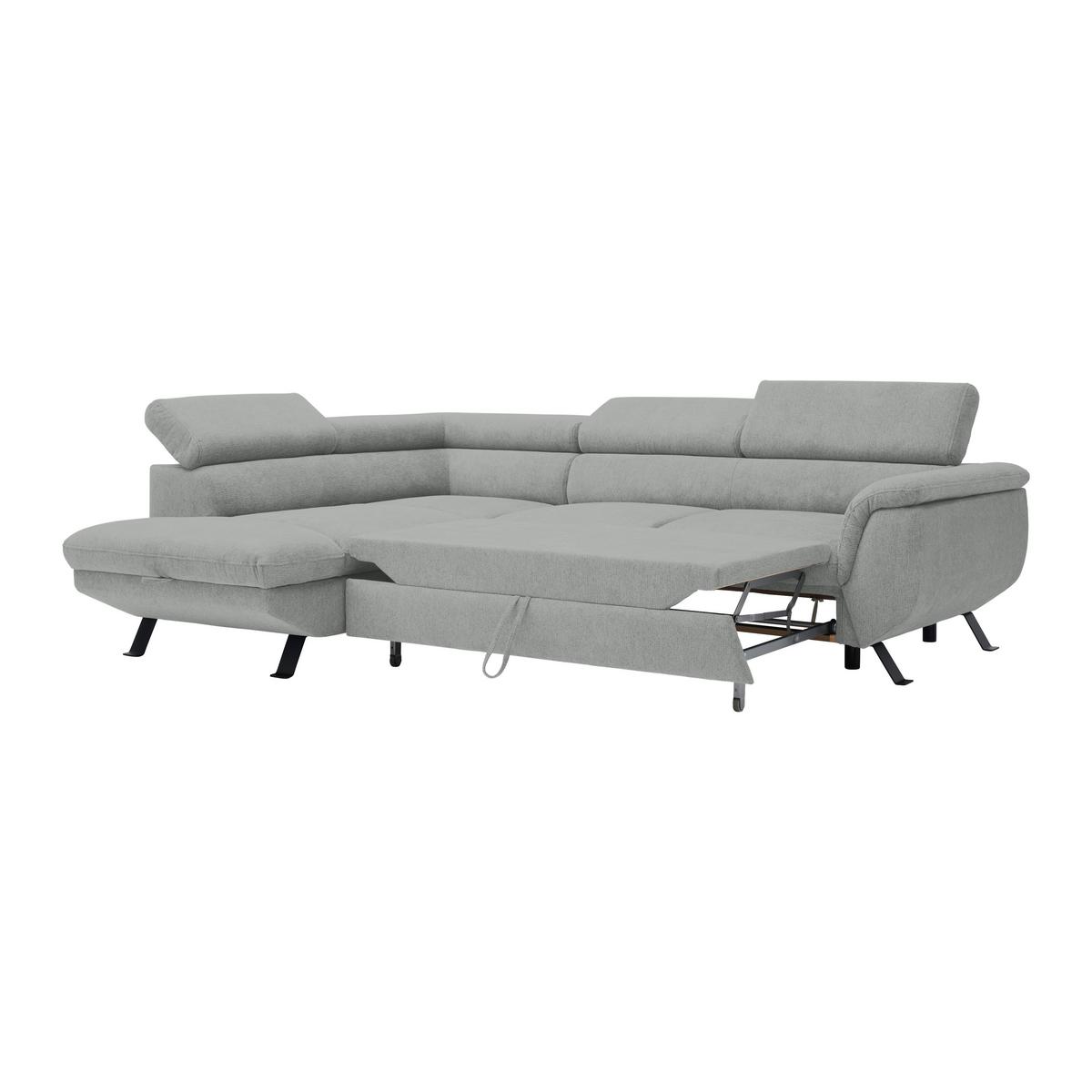 Kutna Garnitura Raven - svijetlo siva/crna, Moderno, tekstil/metal (198/257cm) - Modern Living