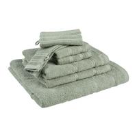 Frottierset Melanie Salbeigrün, 7-teilig - Salbeigrün, Textil (25/35/8cm) - Mömax