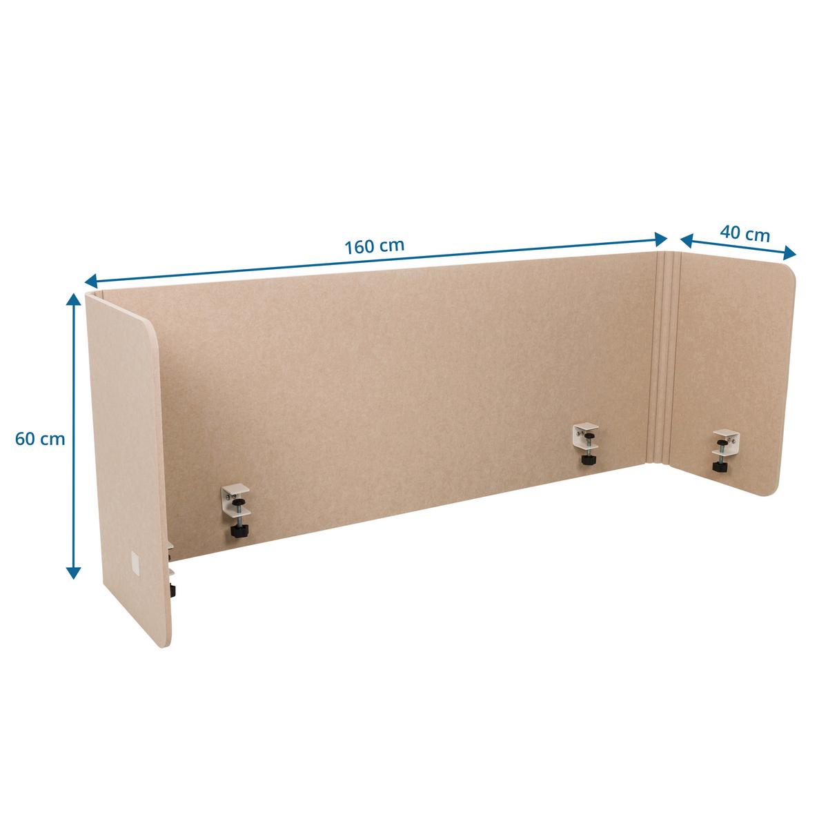 Pregradna Stena Flexmiut U, Bež - bež, Basics, kovina/umetna masa (160/40/2cm) - MID.YOU
