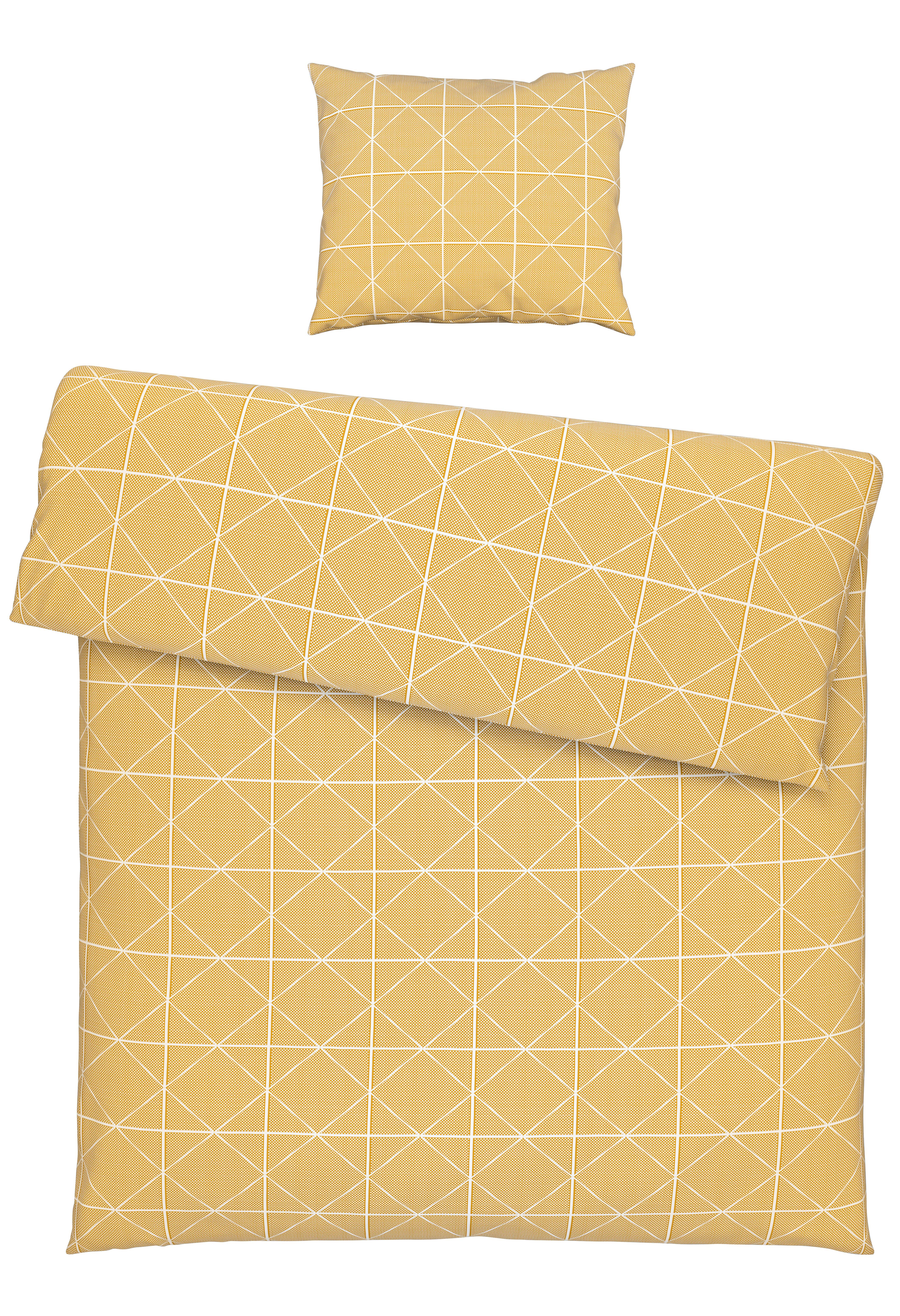Bettwäsche Björn In Gelb Ca. 160x210cm - Gelb, Modern, Textil (160/210cm) - Modern Living