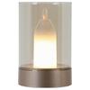 LED-DEKORATIONSLAMPA FLAMMI - vit/kromfärg, Modern, metall/glas (8,5/13cm) - Mömax