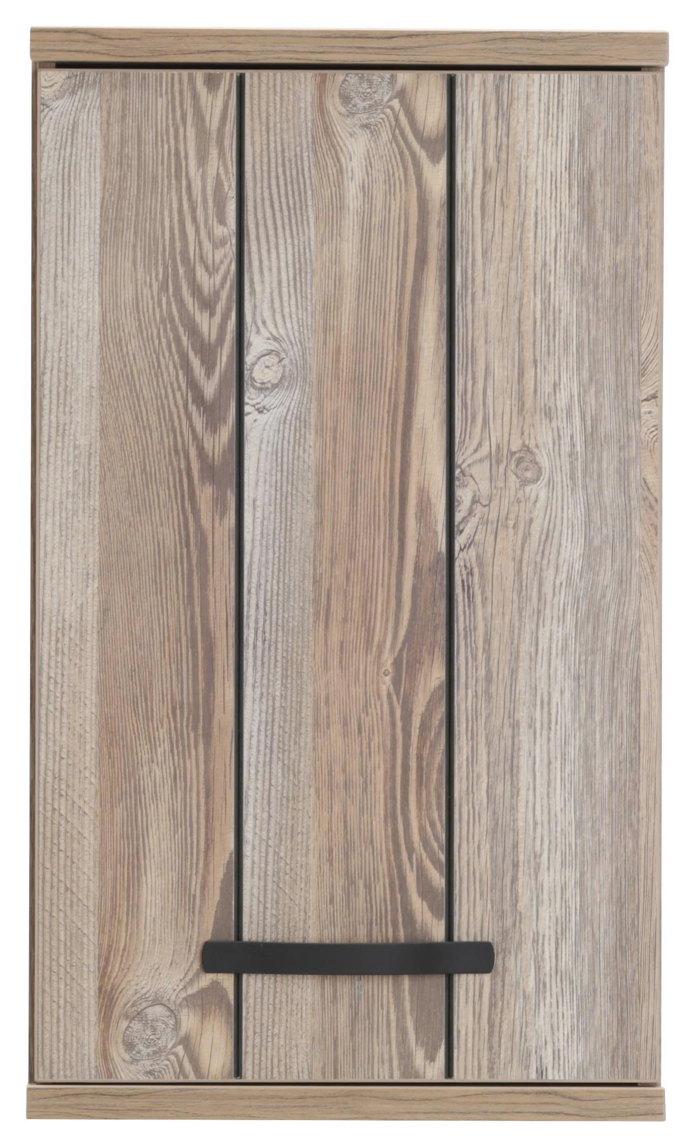 Oberschrank Kieferfarben/Dunkelgrau - Dunkelgrau/Schwarz, MODERN, Holzwerkstoff/Kunststoff (41/69/29cm) - Mömax modern living