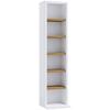 Regal Elementa, Bela, Barva Hrasta - bela/medeni hrast, Basics, leseni material (21/92/20cm) - MID.YOU