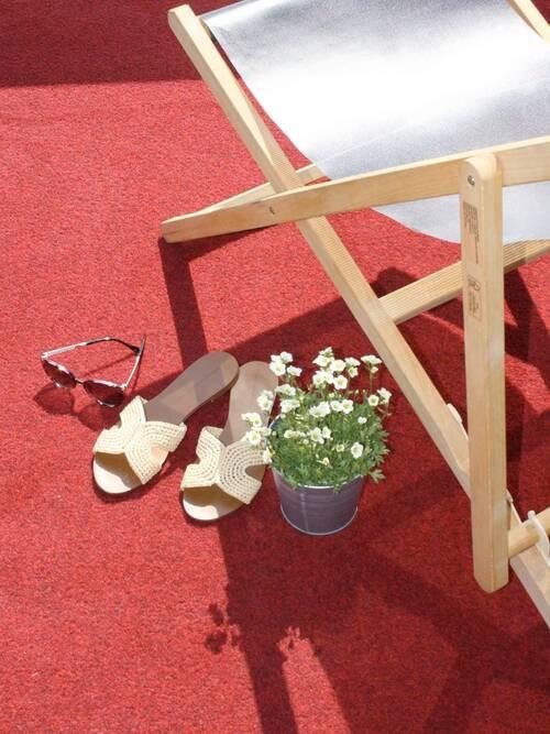 Rasenteppich Georgia Rot ca. 133x1100cm - Rot, Basics, Textil (133/1100cm)
